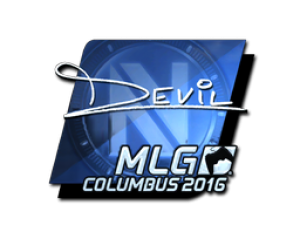 Наклейка | DEVIL (Foil) | MLG Columbus 2016