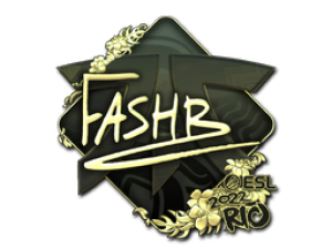 Наклейка | FASHR (золотая) | Рио 2022
