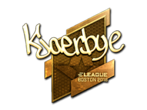 Наклейка | Kjaerbye (золотая) | Бостон 2018