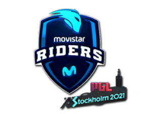 Наклейка | Movistar Riders (металлическая) | Стокгольм 2021