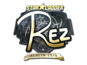 Наклейка | REZ (золотая) | Берлин 2019