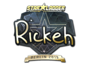 Наклейка | Rickeh (золотая) | Берлин 2019