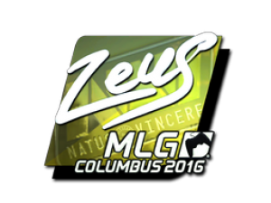 Наклейка | Zeus (Foil) | MLG Columbus 2016