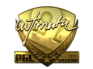 Наклейка | autimatic (золотая) | Краков 2017