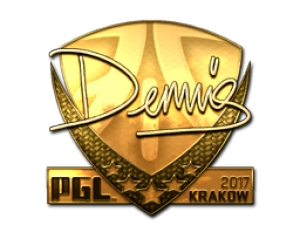 Наклейка | dennis (Gold) | Krakow 2017