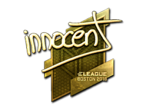 Наклейка | innocent (золотая) | Бостон 2018