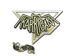 Наклейка | karrigan (золотая) | Париж 2023