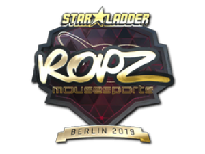 Наклейка | ropz (золотая) | Берлин-2019