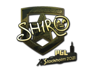 Наклейка | sh1ro (золотая) | Стокгольм 2021