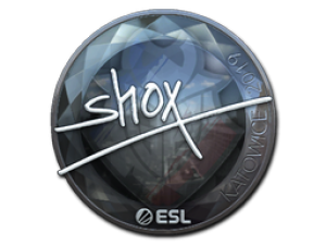 Наклейка | shox (металлическая) | Катовице 2019