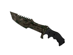 ★ Охотничий нож | Пиксельный камуфляж «Лес» (Немного поношенное)