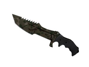 ★ Охотничий нож | Пиксельный камуфляж «Лес» (Поношенное)