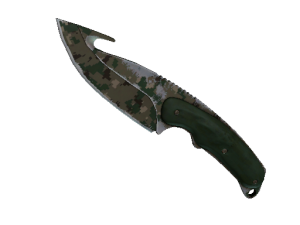★ StatTrak™ Нож с лезвием-крюком | Пиксельный камуфляж «Лес» (После полев