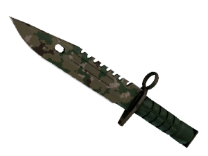 ★ StatTrak™ Штык-нож M9 | Пиксельный камуфляж «Лес» (Немного поношенное)