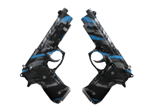 StatTrak™ Dual Berettas | Клочки (Поношенное)